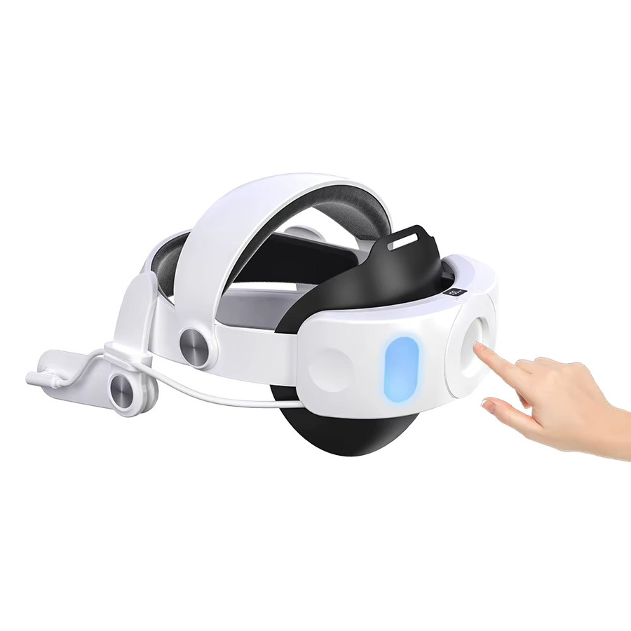 Alloet Elite-Ersatzband mit 10000mAh Batterie für Meta Quest 3S VR-Headset, Farbe: Weiß - Bild 3