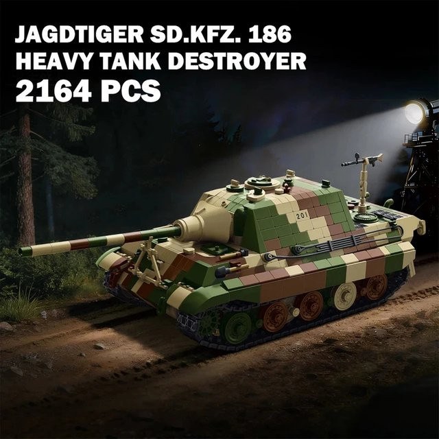 XMWL Militär-Jagdtiger Sd.Kfz. 186 Schwerer Panzerzerstörer, Baukasten, Fahrzeug - Bild 1