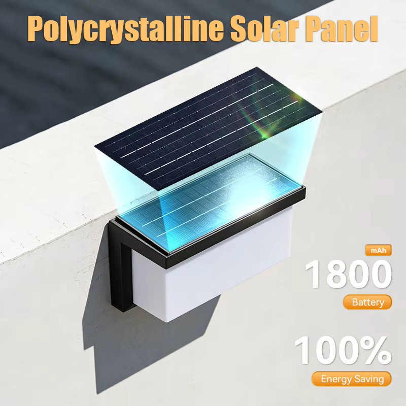 CANMEIJIA Solar-Wandleuchte IP65 wasserdicht mit RGB-Farben und Fernbedienung in Schwarz für Garten und Außenbereich - Bild 6