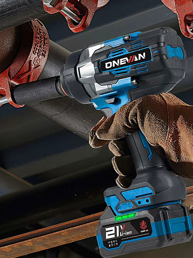 ONEVAN Hochleistungs-Akku-Schlagschrauber bürstenlos 1/2 Zoll in Blau, kompatibel mit Makita 18V Akku - Bild 7