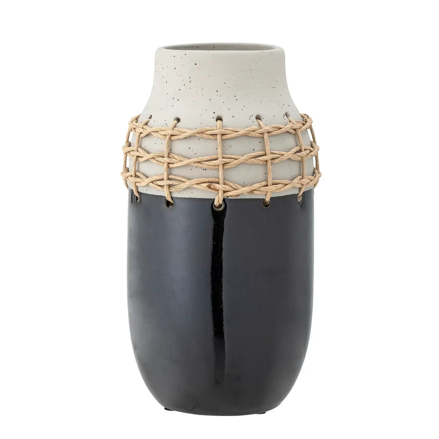 Bloomingville Keramikvase Janie in Schwarz im skandinavischen Design, Höhe: 32 cm - Bild 1