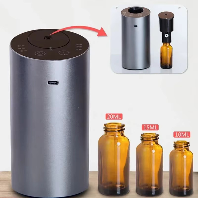 PDQ Auto-Duftdiffusor, elektrischer und wiederaufladbarer Aroma-Diffusor für das Auto oder Zuhause, Grau - Bild 3