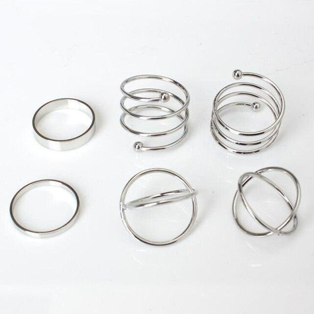 Yada Ringe Set, Edelstahl, Weiß, Damen - Bild 1