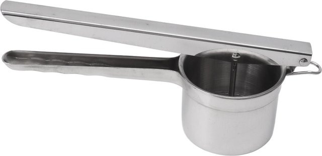 CosyHome Kartoffelpresse aus rostfreiem 304 Edelstahl in Silber mit rutschfester Basis - Bild 1