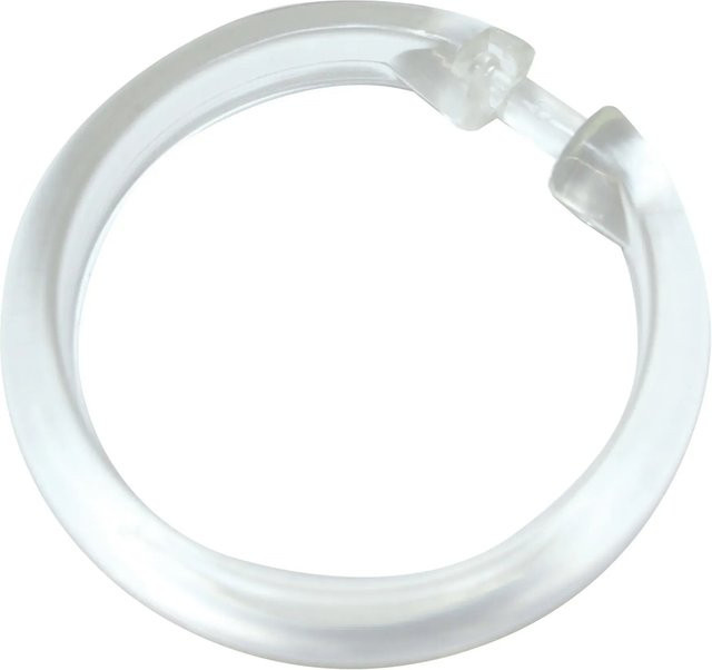 Gardinia Gardinenringe für Vitragen- und Caféhausstangen, Transparent, 10er Pack - Bild 1