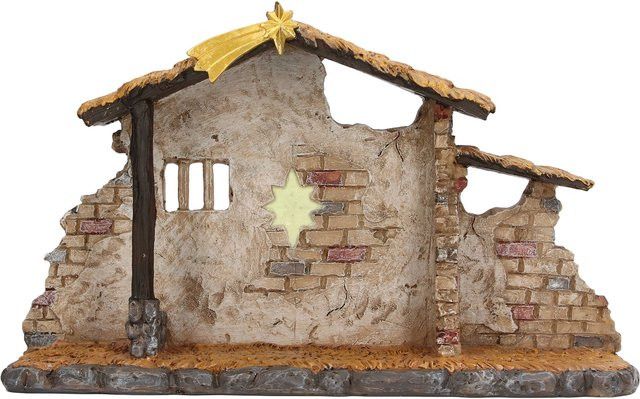 Fdit Weihnachtskrippe Schuppenstatue mit feinen Details als Tischdekoration - Bild 1