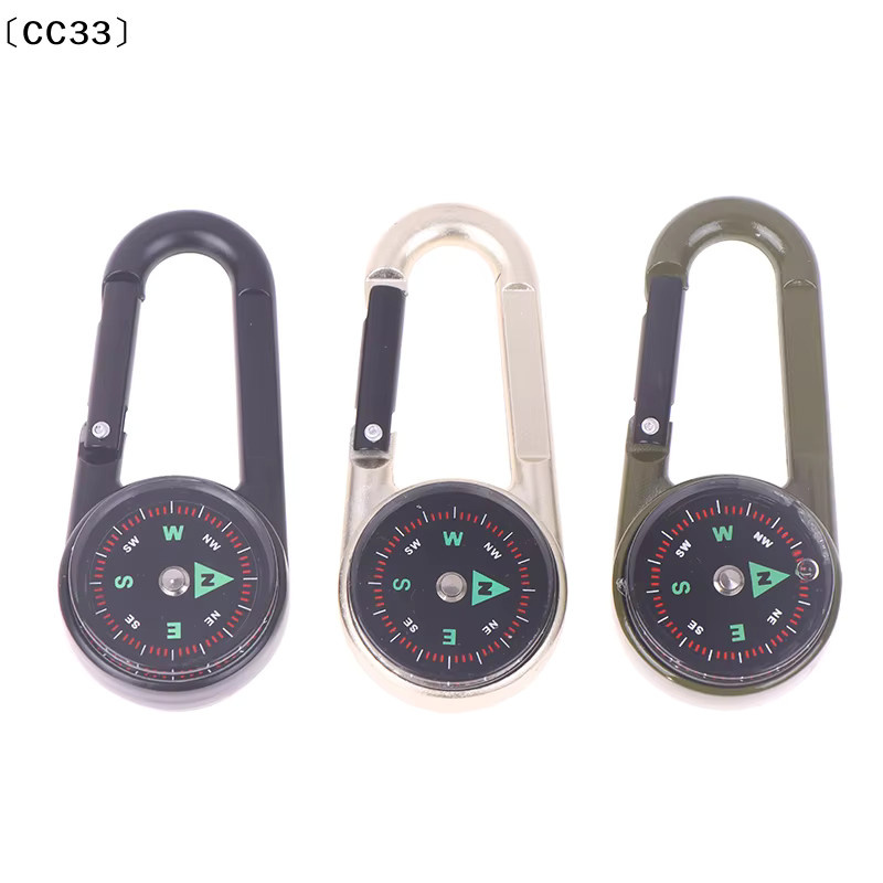 Mini-Kompass-Karabiner-Schlüsselanhänger, Zinklegierung, Unisex - Bild 2