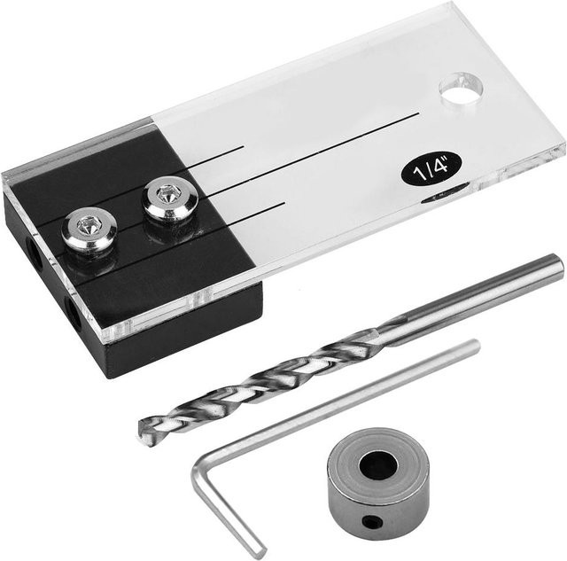 Neoglint Taschenlochvorrichtung und Stufenbohrer-Set aus Metall für die Holzbearbeitung in Transparent - Bild 1