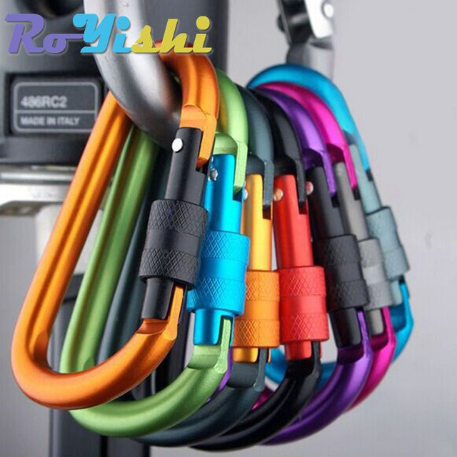 RoYishi Karabiner D-Ring Schlüsselanhänger, Aluminium, Unisex - Bild 1