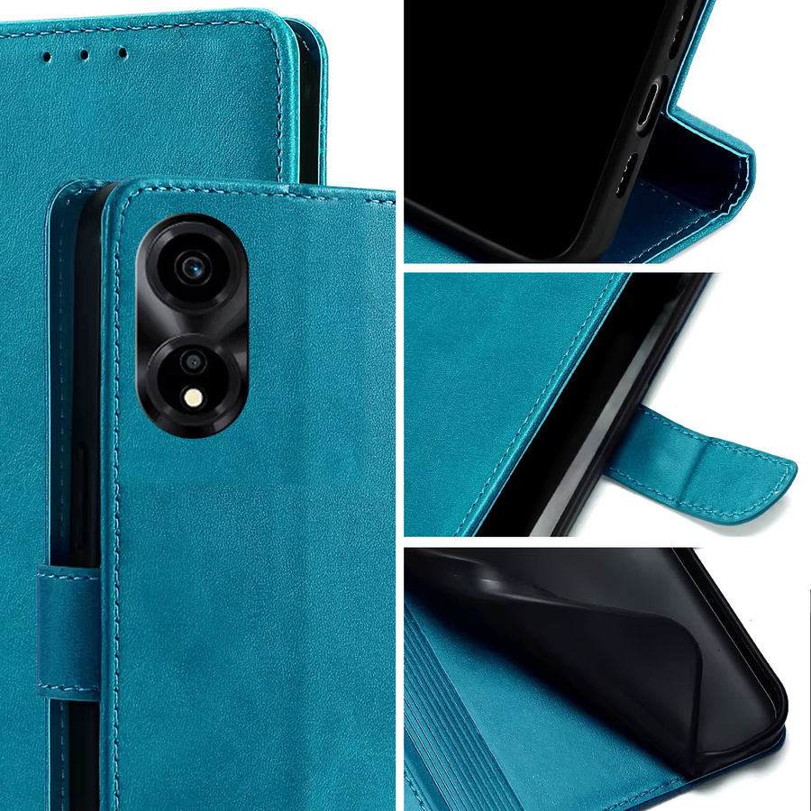 Business Leder Handyhülle mit Magnetschnalle und Kartenfächern für Honor X9A X8B X9B X7b X6A X8A X7A X8 X9 X6 X6S X30i X7 X5 Plus in Schwarz - Bild 2