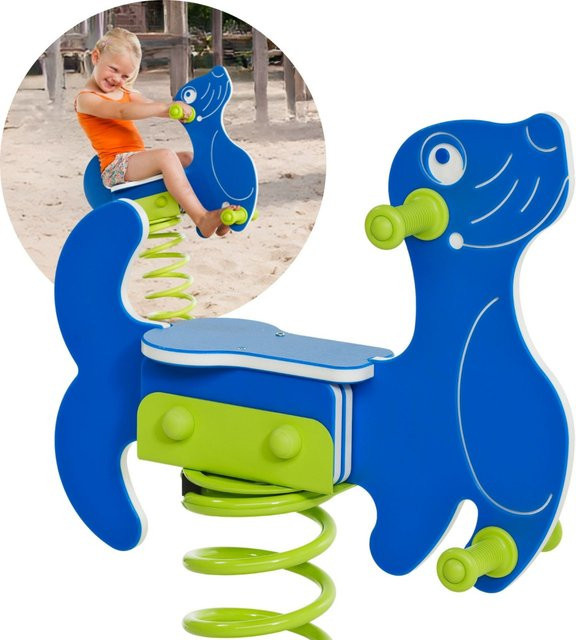 Spielturmking Federwippe Federtier Seehund, Schaukelwippe, Blau - Bild 1