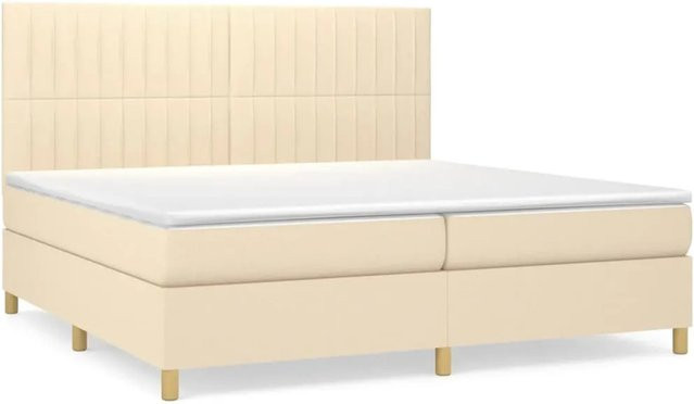 vidaXL Boxspringbett Hybrid mit Matratze Beige B/T: 200 x 200 cm - Bild 1