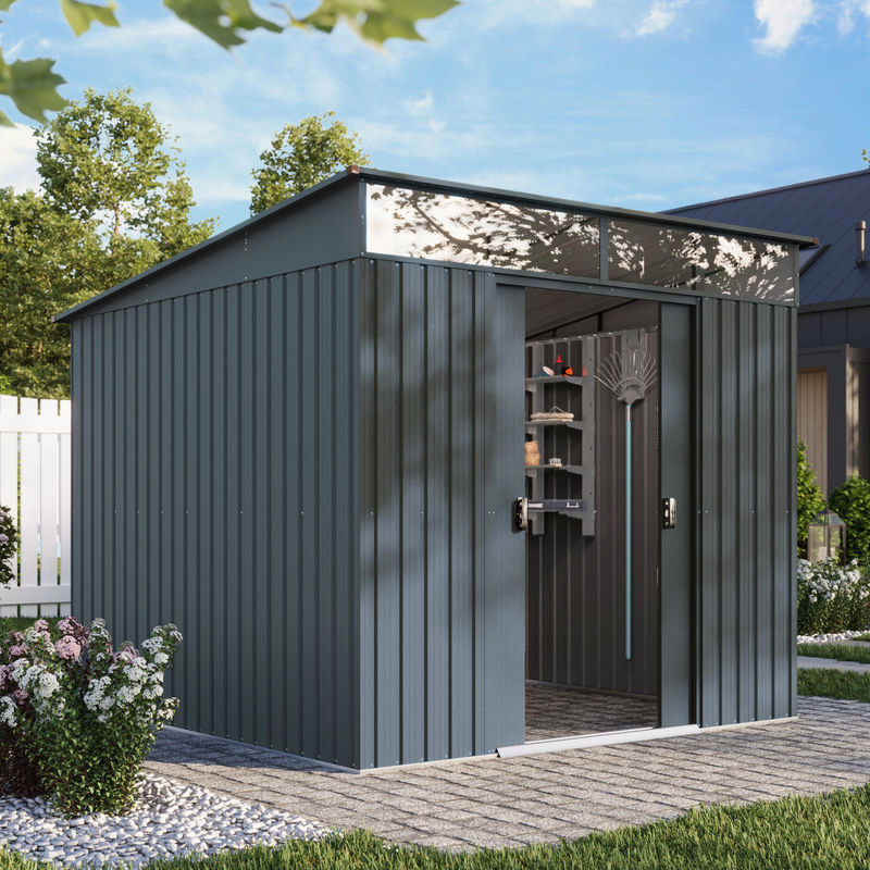 Pergart Gerätehaus Lübeck 88 in Anthrazit matt mit 5,02 m² Stellfläche - Bild 4