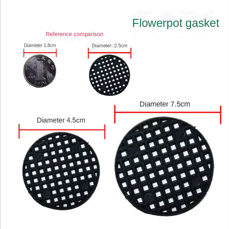 20 Stück runde Blumentopf Mesh Pads aus Kunststoff in Schwarz zur Entwässerung und Belüftung von Bonsai und Pflanzen - Bild 6