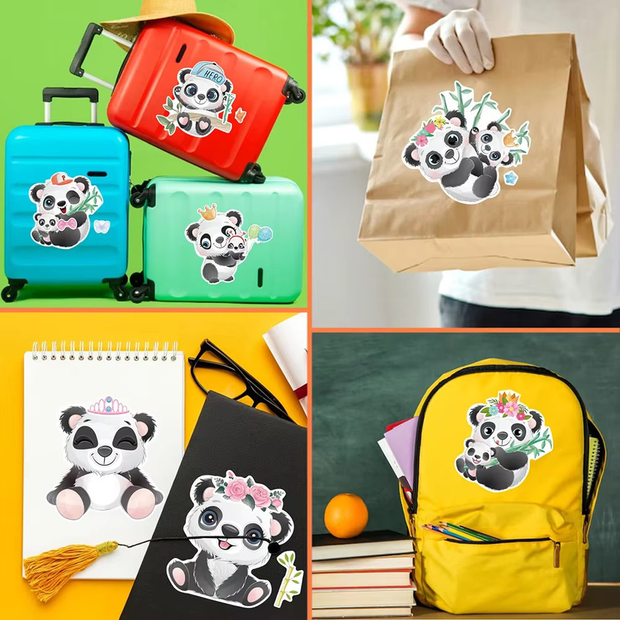 GOGOTU Panda-Puzzle-Aufkleber, DIY-Spielzeug, 6/12 Blatt - Bild 2