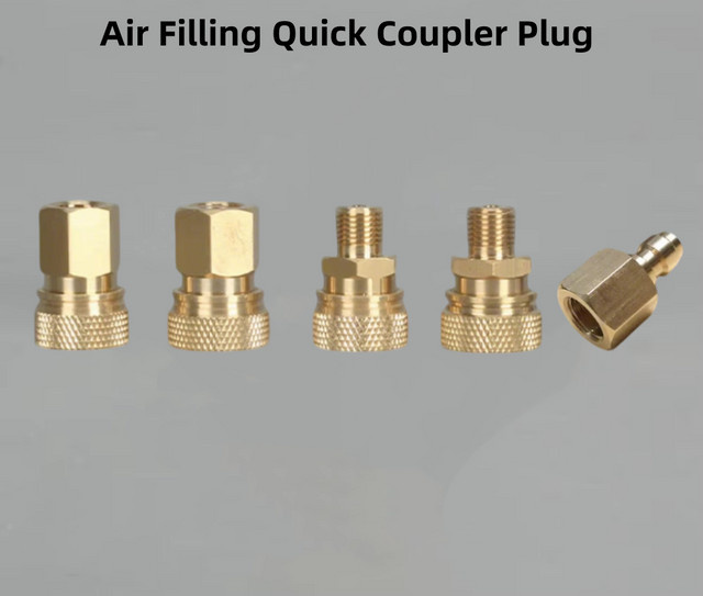 Zimakyfa Schnellkupplungs-Steckeradapter, 8mm Weiblicher Schnellkupplungsadapter mit Dichtungs-O-Ring in Gold - Bild 1