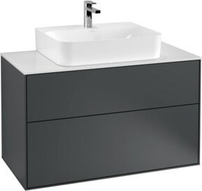Villeroy & Boch Waschtischunterschrank Finion in Weiß lackiert, B/T/H: 100 x 60,3 x 50,1 cm - Bild 1