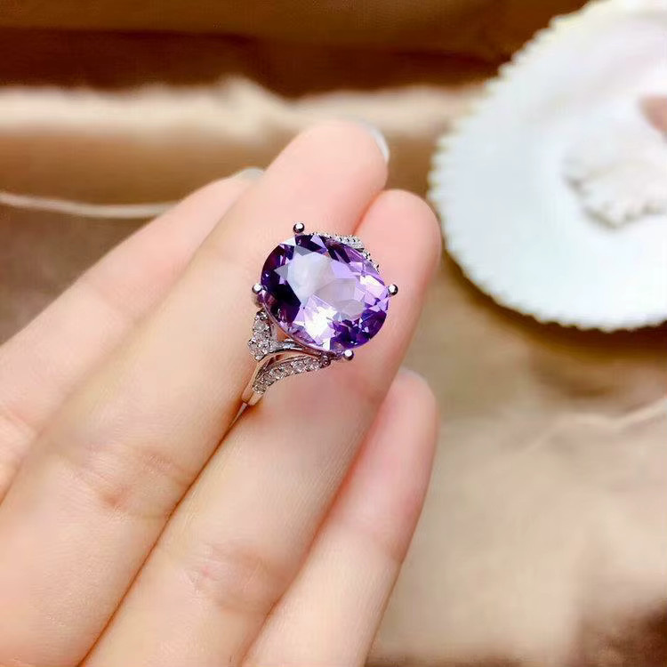 MUKO GEMS Ring 925 Silber, Amethyst, oval, Damen - Bild 2