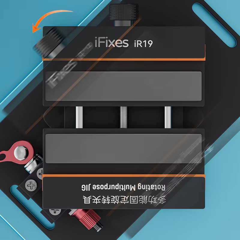 IFixes IR19 2-in-1 360 Grad drehbare Klemmvorrichtung in Schwarz zur Reparatur von iPhone, Samsung und Huawei als rutschfestes Werkzeug zum Entfernen der Glas-Rückseitenabdeckung - Bild 3