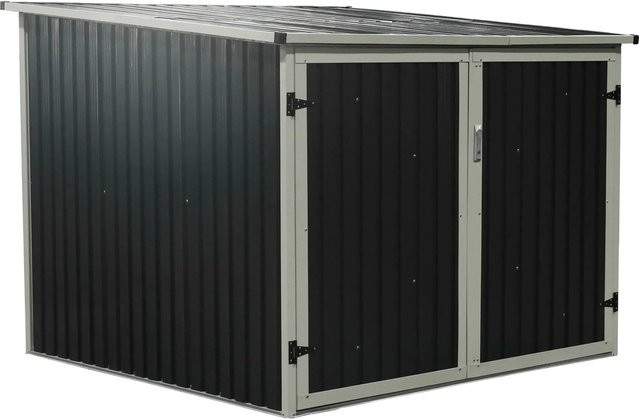 Westmann Fahrradgarage und Unterstand aus Stahl in Anthrazit, B/H/T: 203 x 158 x 200 cm - Bild 1