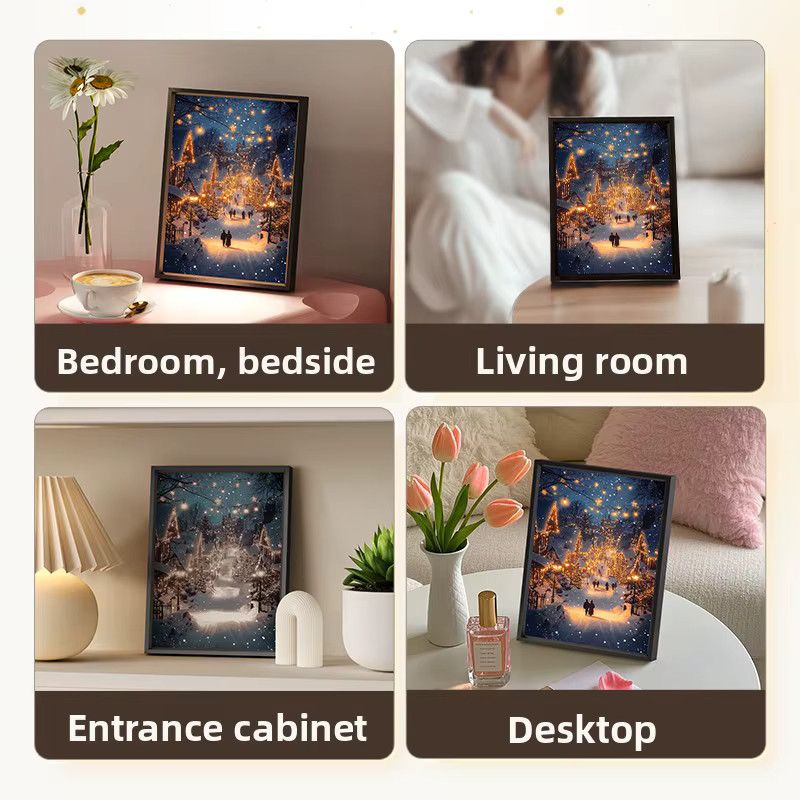 SerRickDon LED Nachtlicht mit Bluetooth Lautsprecher und Malerei als dekorative Schreibtisch Lampe via USB - Bild 4