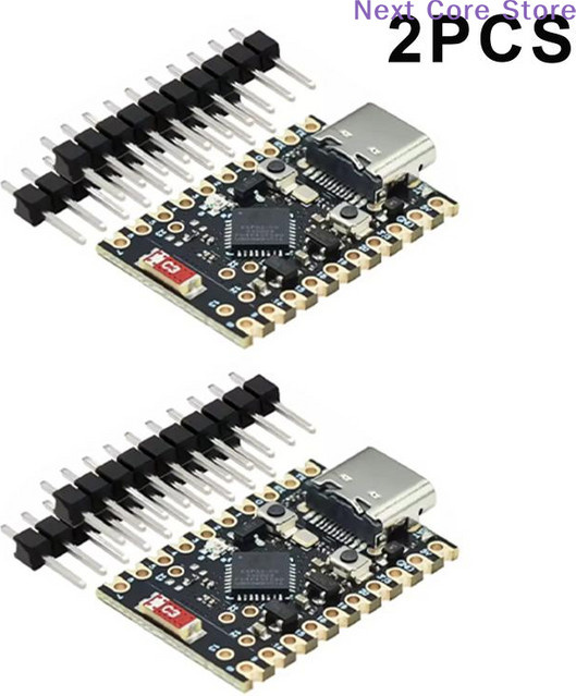 eelhoe Mini ESP32-C6 Super-Entwicklungsboard Mikrocontroller Programmierlern-Controller Core Board in Schwarz - Bild 1