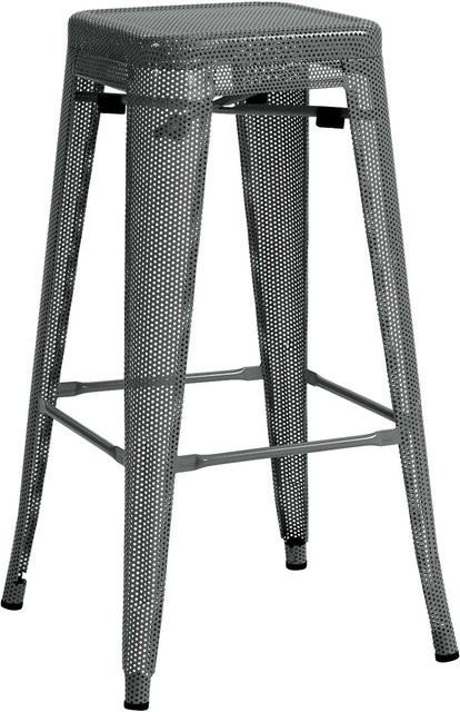 DELUKE Barhocker SEOUL Grau Metall Barstuhl im Industriedesign ohne Lehne - Bild 1