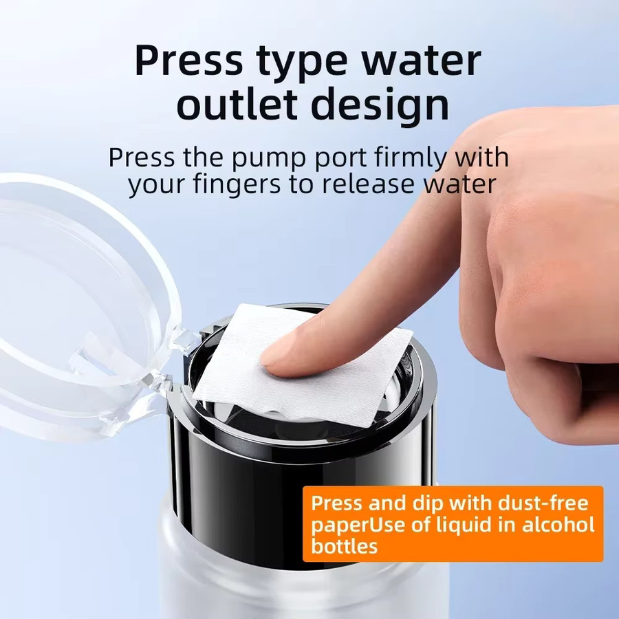 ZoeRax Nachfüllbare Presspumpflasche als transparenter Spender für Flüssigreiniger, 60 ml, 150 ml und 250 ml - Bild 2
