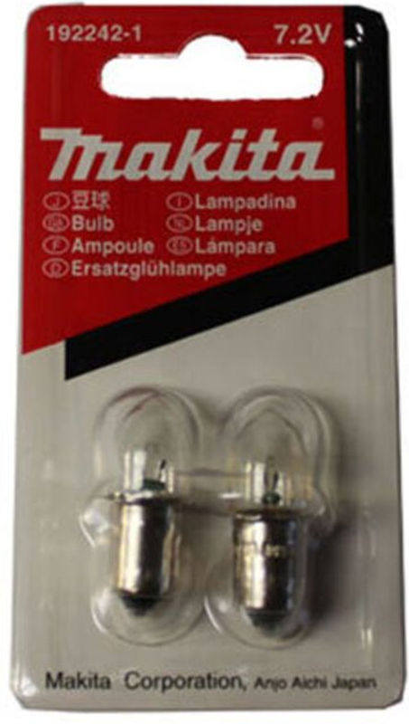 Makita Ersatzlampen Set 7,2V Glühlampe transparent 2 Stück (192242-1) - Bild 2