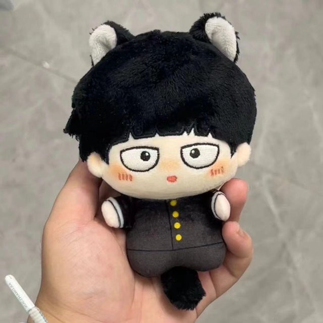 Yiran toy Mob Psycho 100 Kageyama Shigeo Reigen Arataka Schlüsselanhänger Plüschtier, 10cm, ab 14 Jahre - Bild 1