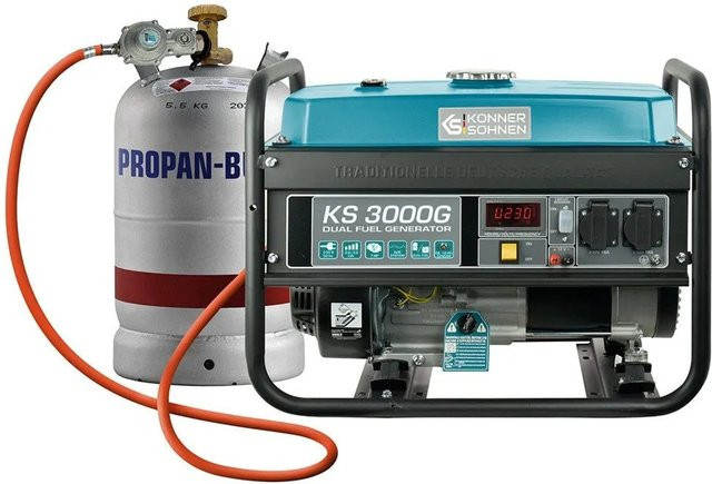 Könner & Söhnen LPG/Benzin-Generator KS 3000G in Blau mit 3,0 kW Leistung - Bild 1