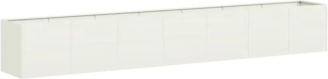 vidaXL Pflanzkübel aus kaltgewalztem Stahl in Weiß, B/T/H: 280 x 40 x 40 cm - Bild 1