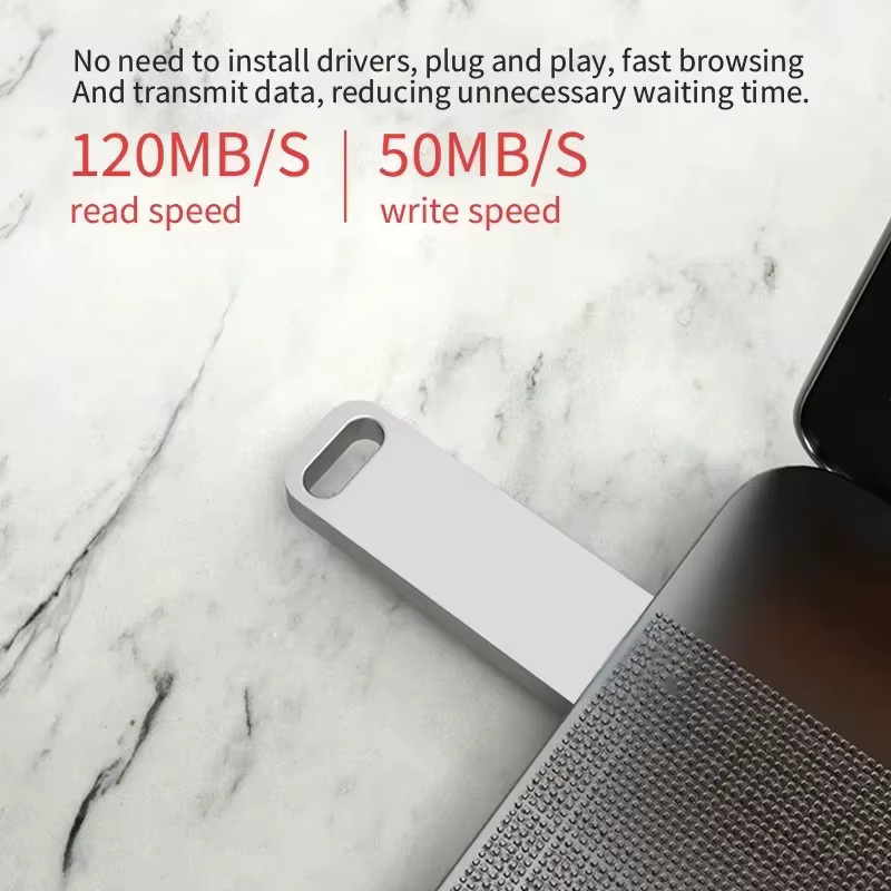 Hochgeschwindigkeits Metall USB 3.0 Stick in Silber mit verschiedenen Speicherkapazitäten von 128GB bis 2TB - Bild 2