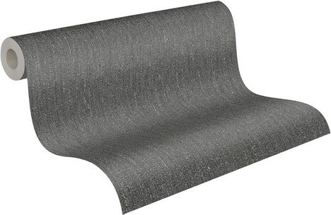A.S. Création Vliestapete Uni Schwarz Grau B/L: 53 x 1005 cm - Bild 4