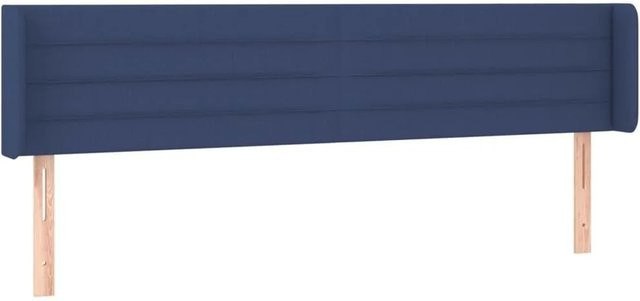 vidaXL LED Kopfteil Blau mit USB-Ladeport und integrierter Beleuchtung, B: 183 cm, T: 16 cm, H: 78-88 cm - Bild 1
