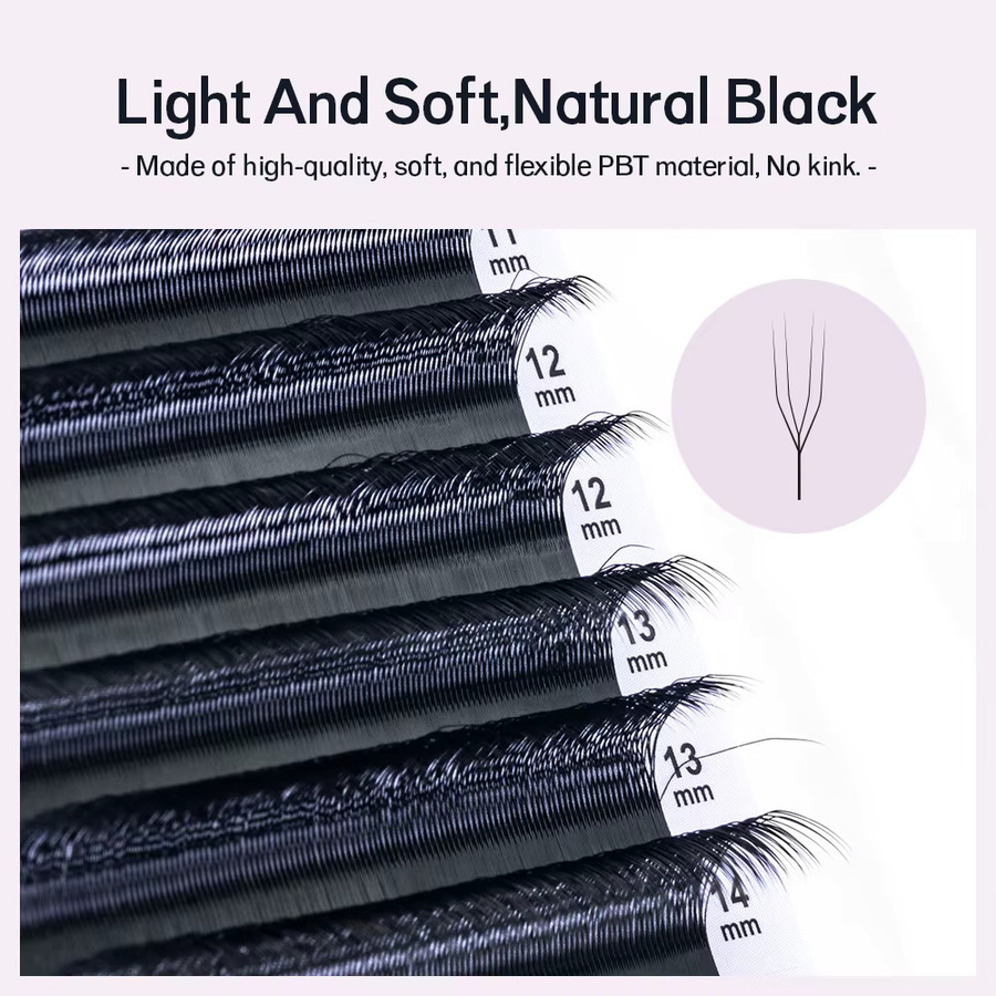 NATUHANA Wimpernverlängerung Volumenfächer, Natural Black, Unisex - Bild 2