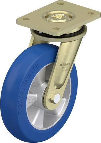 Blickle Lenkrolle LS-ALBS 200K-CO in Blau und Silber mit 200 mm Rad-Durchmesser und 600 kg Tragfähigkeit - Bild 1