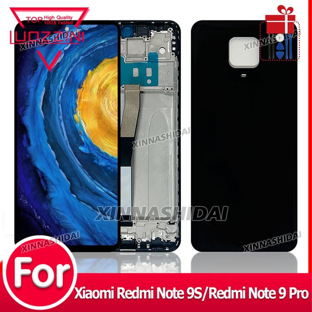 Xiaomi Redmi Note 9S / Note 9 Pro LCD-Display mit Touchscreen-Digitizer in Schwarz (Modell M2003J6B2G) - Bild 1