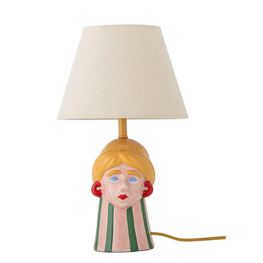 Bloomingville Tischlampe Miss Jody aus Keramik in Beige, Durchmesser: 24 cm, Höhe: 41 cm - Bild 1