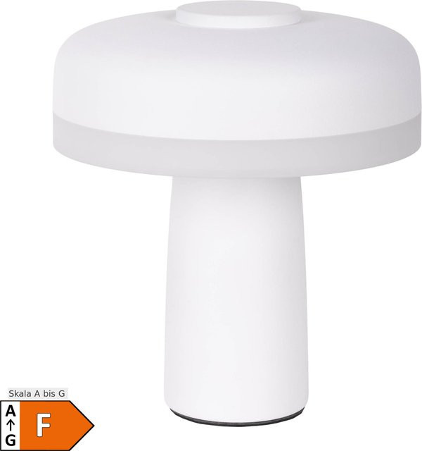 Näve Akku-Tischleuchte PILU, weiß, dimmbar, LED, B/T/H: 15 x 15 x 16,5 cm - Bild 1