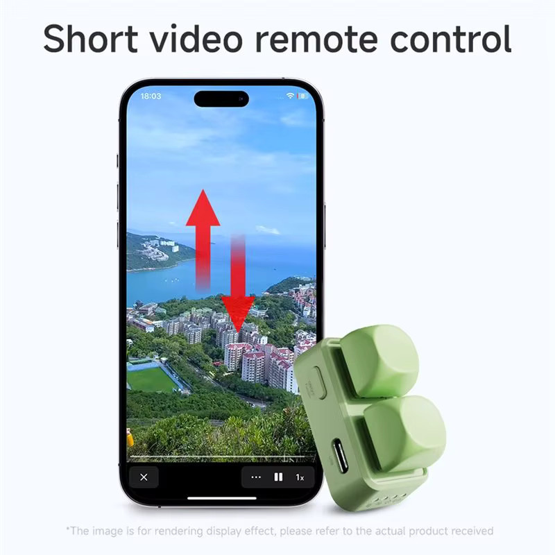 ABZW Lazy Artifact Kabellose Bluetooth-Fernbedienung mit zwei Tasten als Seitenumblätterer für Kobo E-Book Reader in Weiß oder Grün - Bild 1