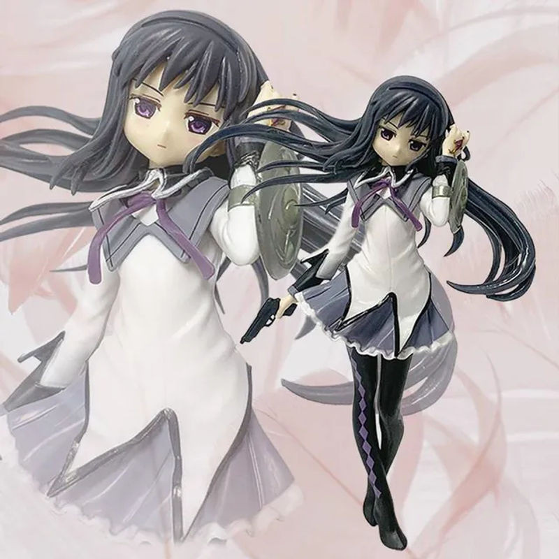 Bandai Anime-Figur Akemi Homura aus Puella Magi Madoka Magica, weiße Actionfigur für Sammler, Höhe: 16,5 cm - Bild 1