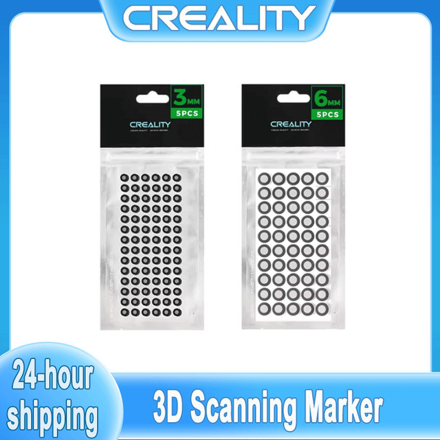 Creality 3D-Scan-Markierungspunkte in Schwarz mit 3mm und 6mm für CR-Scan Raptor, Otter und Ferret Pro 3D-Scanner - Bild 1