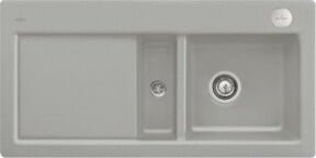 Villeroy & Boch Spüle Subway 60 Flat in der Farbe Fossil, flächenbündig aus Keramik mit Ablaufgarnitur und Exzenter, Breite: 60 cm - Bild 1