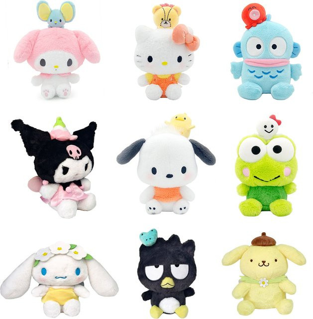 Sanrio Friends Series Hello Kitty Melody Kuromi Cinnamoroll Pochacco Pompompurin Plüschpuppen - Bild 1
