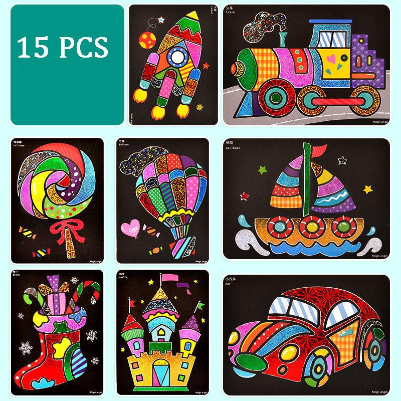 Fashnics DIY Magische Regenbogen Kunst Aufkleber Zeichenset für 3-6 Jahre - Bild 1