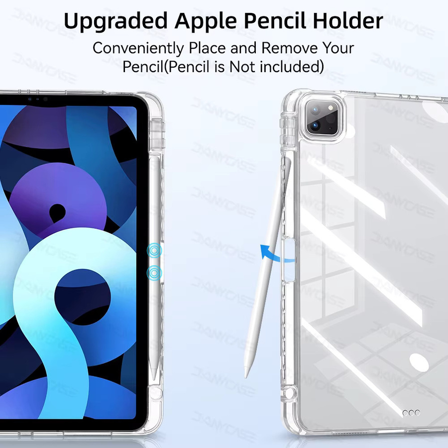 DANYCASE Schutzhülle für iPad 11 Zoll (2025) und iPad 10,9 Zoll (2022) mit Trifold-Ständer und weicher Acryl-Rückseite, Grau - Bild 2
