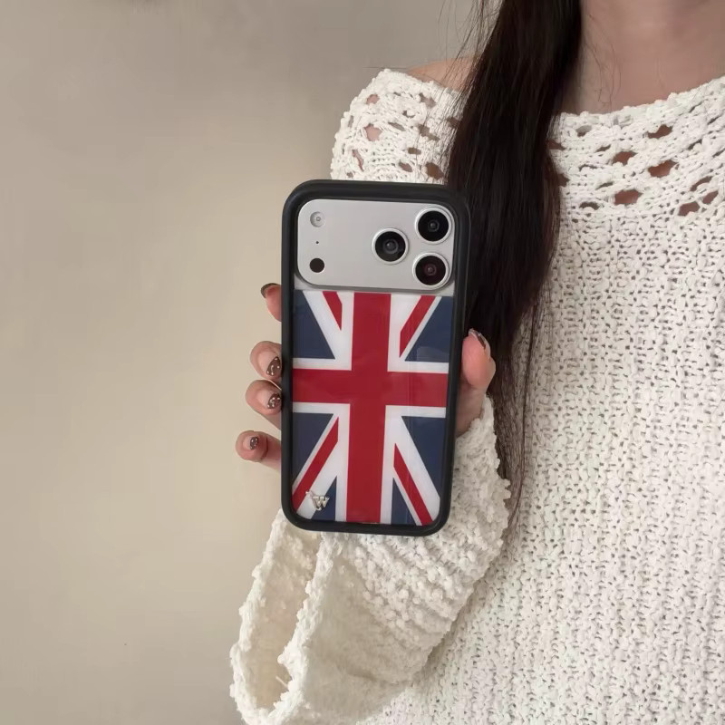 Potdemiel Handyhülle Wildflower Stars Union Jack Design für iPhone 12 13 14 15 16 17 Pro Max Plus Air in Multicolour - Bild 3