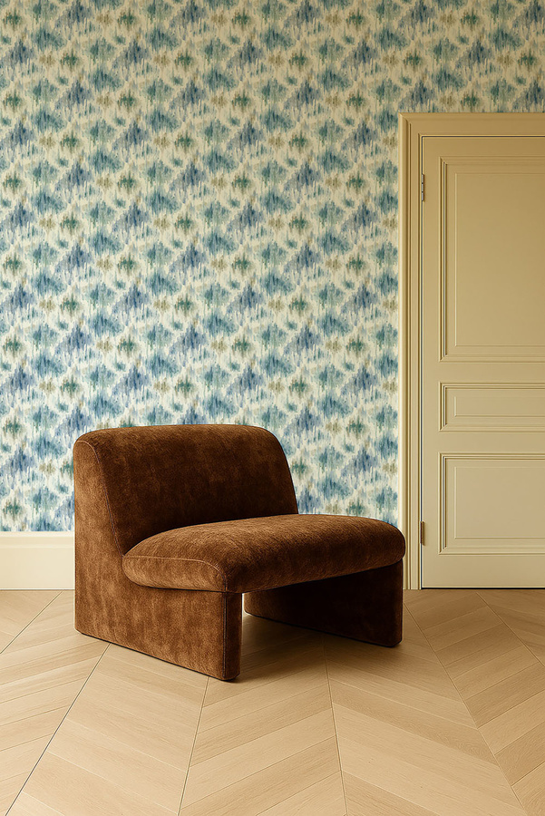 Clarke & Clarke Wallpaper Trueno Denim Blau Abstrakte Moderne Vlies Tapete - Bild 1