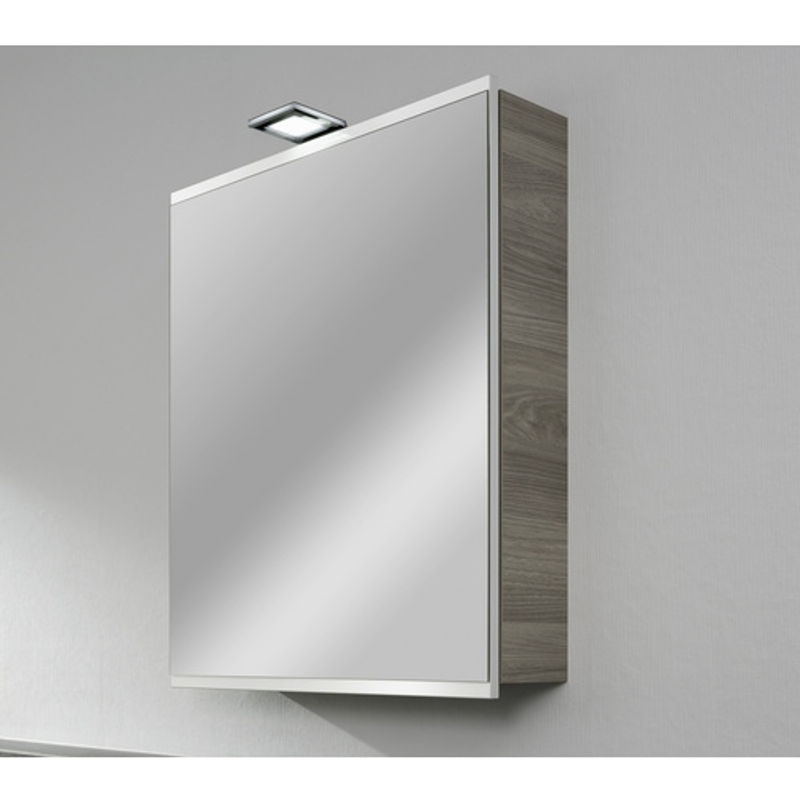 FACKELMANN Spiegelschrank LIMA in Grau mit LED-Beleuchtung und Steckdose, B/H/T: 60 x 73 x 15,3 cm - Bild 3